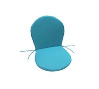 GHIOCUSCINI | Set di 2 Cuscini da Esterno per Sedia Ronda, Colore Turchese in Tessuto Acrilico Dralon, Sfoderabile, 96 x 46 cm, Alto 4 cm, Made in Italy