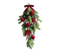 Ghirlanda a - Festino natalizio da 70 cm, decorazione con bacche ros