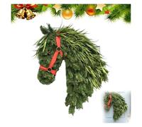 Ghirlanda a testa di cavallo, decorazione rustica per porta equestre, 2026, ghirlanda finta fatta a mano, da appendere alla parete, per cucina, porta d'ingresso, parete, finestra, stanza interna (1)