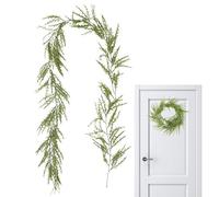 Ghirlanda artificiale di aghi di abete, lunga ghirlanda di aghi di abete artificiali, 6 piedi, decorazione verde, ghirlande verdi per decorazioni per la casa