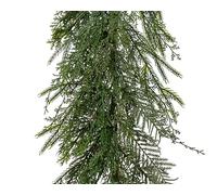 Ghirlanda artificiale di cipressi e cedri, 1,8 m x 16 - 24 cm, con punte stampate a iniezione, mix di conifere invernali, per decorare il fai da te, ghirlanda di Natale, verde