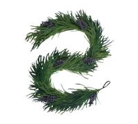 Ghirlanda artificiale di pino | 180 cm decorazione vegetale per feste, ghirlanda di cedro di Natale con frutti di bosco, per la casa, il cappotto del camino, L mensola L scala la porta della finestra