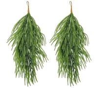 Ghirlanda artificiale di pino - Corona natalizia per porta - Coppia di ghirlande decorative da 66 cm per camino interno pareti tavolo ringhiere finestra