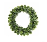 Ghirlanda artificiale per porta d'ingresso in forma rotonda, in PVC che imita la vera vegetazione, resistente allo spargimento e (30 cm)