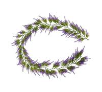 Ghirlanda artificiale viola - Fiori artificiali lunghi 180 centimetri e | Regole - Decorazione lavanda | per feste di nozze, stagione primaverile, uso interno, uso esterno e