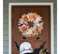 Ghirlanda autunnale artificiale da 17,7 pollici per porta d'ingresso per