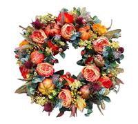 Ghirlanda autunnale, ghirlanda autunnale artificiale per porta d'ingresso, ghirlanda di ortensie per esterni del Ringraziamento, fatta a mano, per interni ed esterni, porta d'ingresso