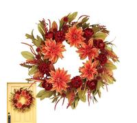 Ghirlanda Autunnale - Per Porte Autunnali Da 18 Pollici, Bacche Di Zucche, Ghirlanda Del Raccolto Rustico Per Il Ringraziamento, Portico, Muro O Decorazioni Per La Casa, Halloween, Festa Di Nozz