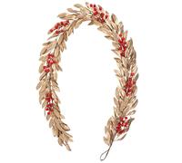 Ghirlanda Bacche Rosse per vite Dorata 180 cm per decorazione Natalizia per