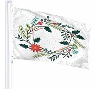 Ghirlanda Bandiera Decor 3x5 Ft Floreale Foglia Fogliame Germoglio Ramo Pianta Punto Corona Pianta botanica Frutta Poliestere Motivo stampato Decorazioni per esterni per case e giardini