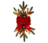 Ghirlanda classica ed elegante in tessuto, riutilizzabile, con fiocchi per | Fiocchi per ringhiere da parete, camino, camino, casa, ufficio, feste, matrimoni, vacanze