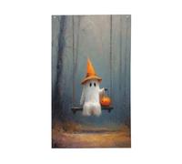 Ghirlanda con zucca sull'altalena, bandierine per la casa, 0,9 x 1,5 m, striscione con occhielli per interni ed esterni, decorazioni per la casa