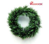 GHIRLANDA Corona rami verdi 60cm fuoriporta verde decorazione natalizia natale