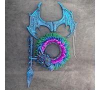 Ghirlanda decorativa a forma di drago di Halloween per porta del corridoio,