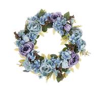 Ghirlanda Decorativa Artificiale con Fiori ø 50 cm Blu Galdar