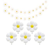 Ghirlanda Decorativa Con Margherite Da 2 Pezzi, Palloncini Con Margherite Da 5 Pezzi, Striscione Decorativo Da Giardino, Accessori Decorativi Con Margherite Per Interni
