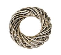 Ghirlanda decorativa in rattan, stile shabby bianco, 38 cm, ghirlanda di vimini per la decorazione, in rattan, ghirlanda da tavolo, corona dell'Avvento, ghirlanda decorativa in legno intrecciato per