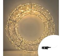 Ghirlanda decorativa luminosa 30cm 600 Led in metallo Bianco Caldo Wisdom