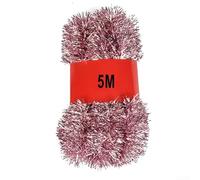 Ghirlanda decorativa per alberi di Natale, 5 m, migliora la tua decorazione natalizia con disegni vivaci e attraenti (rosa)