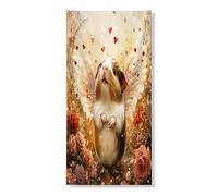 Ghirlanda decorativa per porta di porcellino d'India, decorazione per sfondo per porta d'ingresso, decorazione per interni ed esterni, con animali, 91 x 182 cm