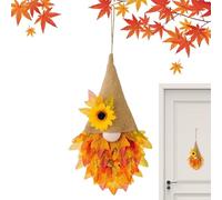 Ghirlanda del Ringraziamento con luci, decorazione autunnale illuminata per il Ringraziamento, ghirlanda di fiori artificiali, ornamento colorato di Halloween per feste, finestre, porta d'ingresso