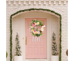 Ghirlanda Della Porta D'ingresso Della Ghirlanda Del Coniglio di Pasqua per Il