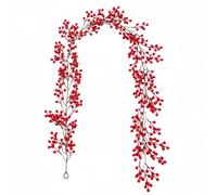 Ghirlanda di bacche rosse festive 6 5 piedi per decorazioni natalizie uniche e i