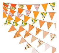 Ghirlanda di bandiere triangolari in tessuto, 10 m, con 36 bandiere, per decorazioni per eventi, feste di compleanno e uso domestico (A)