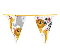 Ghirlanda di bandierine da 6 m "Wild Animals" per feste di compleanno per bambini e zoo, con animali selvatici, per bambini, feste di compleanno