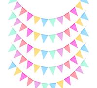 Ghirlanda Di Bandierine Per Esterni, 5 Pezzi, Multicolore, Triangolare, Per Halloween, Matrimoni, Feste, Battesimi, Decorazioni Natalizie