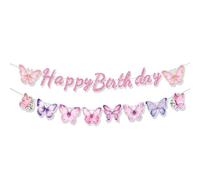 Ghirlanda di Buon Compleanno, Decorazione di Compleanno a Forma di Farfalla, Banner Ghirlanda Happy Birthday, Addobbi Casa Festa Compleanno
