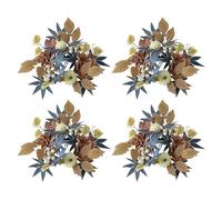 Ghirlanda di candele autunnali, ghirlande di candele con foglie di zucca e acero con bacche e dalia, 7,6 cm centro piccolo W-reaths per pilastro C-andles autunno Harvest Festival Giorno del