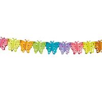 Ghirlanda di carta farfalla multicolore - 6 metri