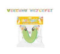Ghirlanda di carta “Tanti auguri” - verde