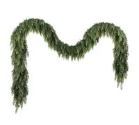 Ghirlanda di cedro artificiale 1, 8 m PVC morbido 60 maglie spesse Ghirlanda di cedro Real Touch per mantello, camino, scala, decorazioni per interni ed esterni..