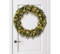 Ghirlanda Di Cedro | Decorazione per la Casa con 90 LED - Ghirlande Natalizie Finto Verde 180 Cm | per Interno Portico Soggiorno Camera da Finestra Porta Albero Festa