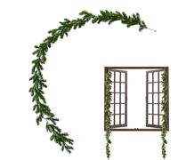 Ghirlanda di cedro, decorazione per piante artificiali sospese, ghirlanda di pino artificiale, per Natale, per parete, tavolo, scale, porta, finestra, festa di compleanno, matrimonio