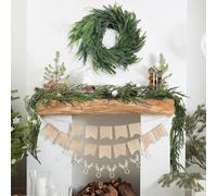 Ghirlanda di cedro, ghirlanda di pino artificiale Norfolk, decorazione natalizia, 1,8 m, vero al tatto, ghirlanda di pino invernale verde, per tavolo, mantello, parete, decorazione per interni ed