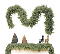 Ghirlanda di cedro reale - Ghirlanda di Natale artificiale verde realistica, riutilizzabile, per scale interne ed esterne, porte, pareti, negozi, corrimano e feste. Sa