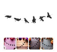 Ghirlanda di corvo da 5 pezzi: striscione per feste di Halloween a forma di