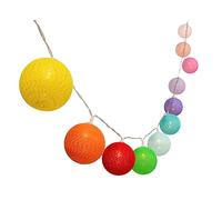 Ghirlanda di luce solare - LUMISKY - MIMY COLORS SOLAR - 3,80 m - Batuffoli di cotone - 10 lampadine - LED bianco caldo