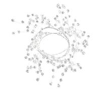 Ghirlanda Di cristallos - Catena Natalizia Da 3,6 Piedi, Corda Di Perline Acriliche, Accessorio Per La Decorazione dells'albero, Decorazione Per Le Vacanze Al Coperto, Ornamento Per Feste Festive