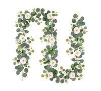 Ghirlanda di eucalipto con per tavolo | 6 piedi ghirlanda di foglie - 6 piedi artificiale di eucalipto con semi di viticcio per matrimonio, runner da tavolo, sfondo, feste, centrotavola, decorazione