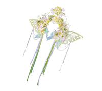 Ghirlanda di fiori in seta artigianale con eleganti nappe, accessorio alla moda per feste nuziali e festival tradizionali, gioielli per capelli unici