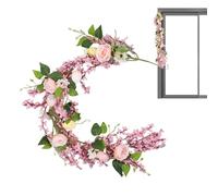 Ghirlanda di fiori per ghirlande di fiori con luci a catena di fiori, ghirlanda di primavera con viti di fiori illuminate da 3,28 piedi, decorazione floreale a pile per camera da letto, matrimonio, f