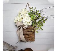 Ghirlanda di fiori selvatici da appendere for porta d'ingresso, ghirlanda di fiori selvatici artificiali con ciondolo for porta di benvenuto, decorazione for la casa, for portico e fattoria