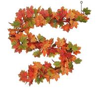 Ghirlanda di foglie d'acero artificiali autunnali in rattan, ghirlanda autunnale con foglie d'acero da appendere, ghirlanda di foglie d'acero artificiali da appendere, ghirlanda autunnale da appendere