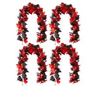 Ghirlanda di foglie d'autunno | Ghirlanda di foglie d'acero decorazione autunno azione grasse, 4 pezzi decorazione per interni ed esterni, festa del ringraziamento, giardino, patio