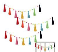 Ghirlanda Di Frange per Feste,3 Pezzi Ghirlanda Colorata Stile Boho - Forniture per Natale Decorazione Nascita Compleanno Fotografia - Scuola elementare Biblioteca Asilo