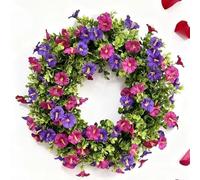 Ghirlanda di glicine artificiale, 30-50 cm, fiori da appendere viola rosa, design realistico a forma di tromba, leggera da installare, decorazione per casa, porta, parete, primavera estate (C)